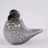 ERCOLE BAROVIER, MURANO, ITALY, 1950s' glass bird, length 15cm. Good condition.