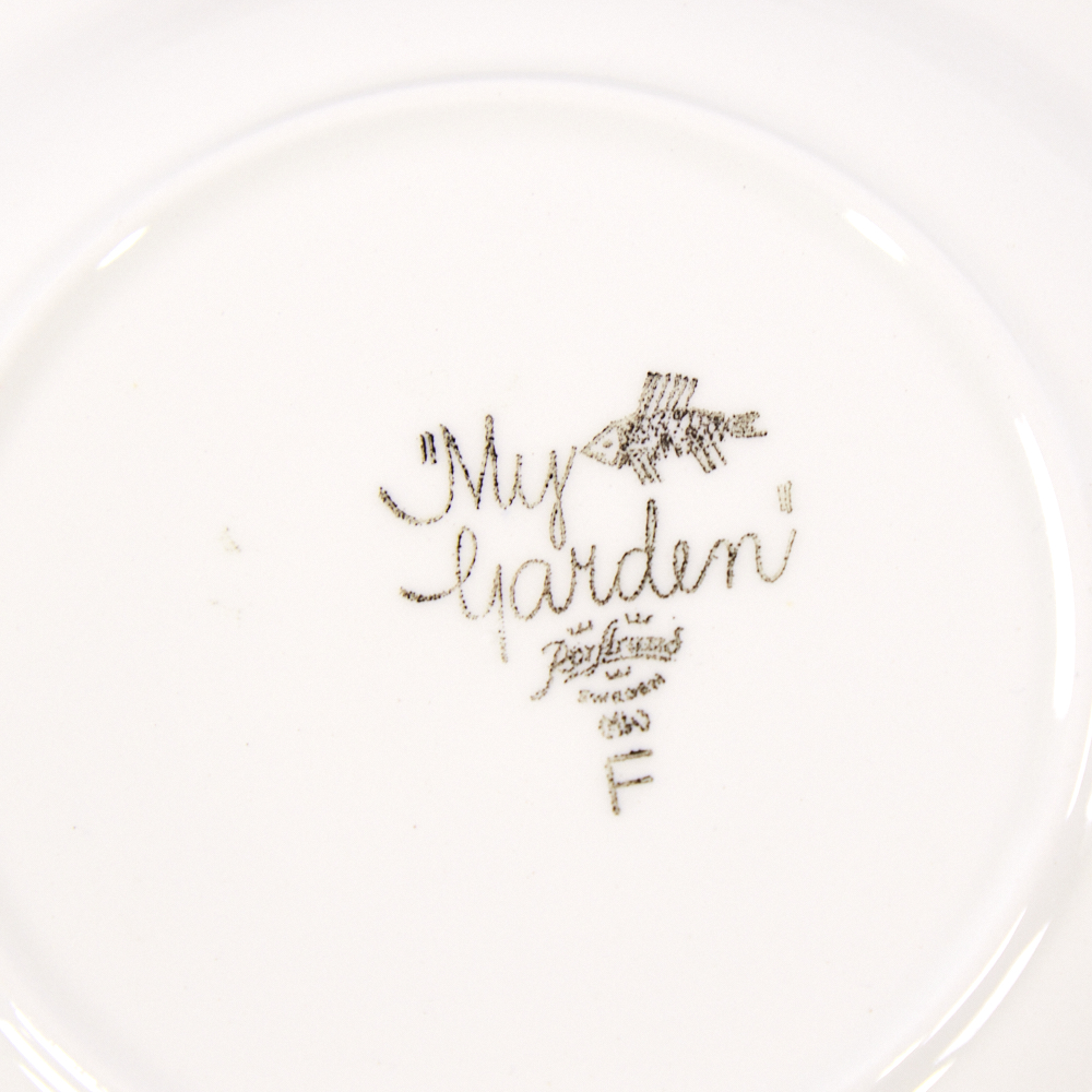 MARIANNE WESTMAN FOR RORSTRAND, SWEDEN, 1960s' "My Garden" design porcelain plate and 6 side plates, - Image 3 of 4