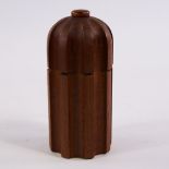 JENS HARALD QUISTGAARD FOR DANSK DESIGN, 1960s' teak pepper mill and salt cellar in bullet form,