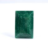 A 336.00ct unmounted rectangular step-cut emerald, dimensions: 45.00mm x 30.00mm x 28.00mm, 67.
