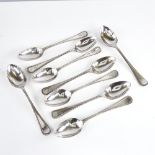 A set of 9 George V silver teaspoons, by Joseph Rodgers & Sons Ltd, hallmarks Sheffield 1929, length