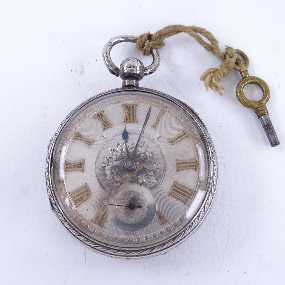 A late 19th century silver-cased open-face key-wind pocket watch, by John Forrest of London,