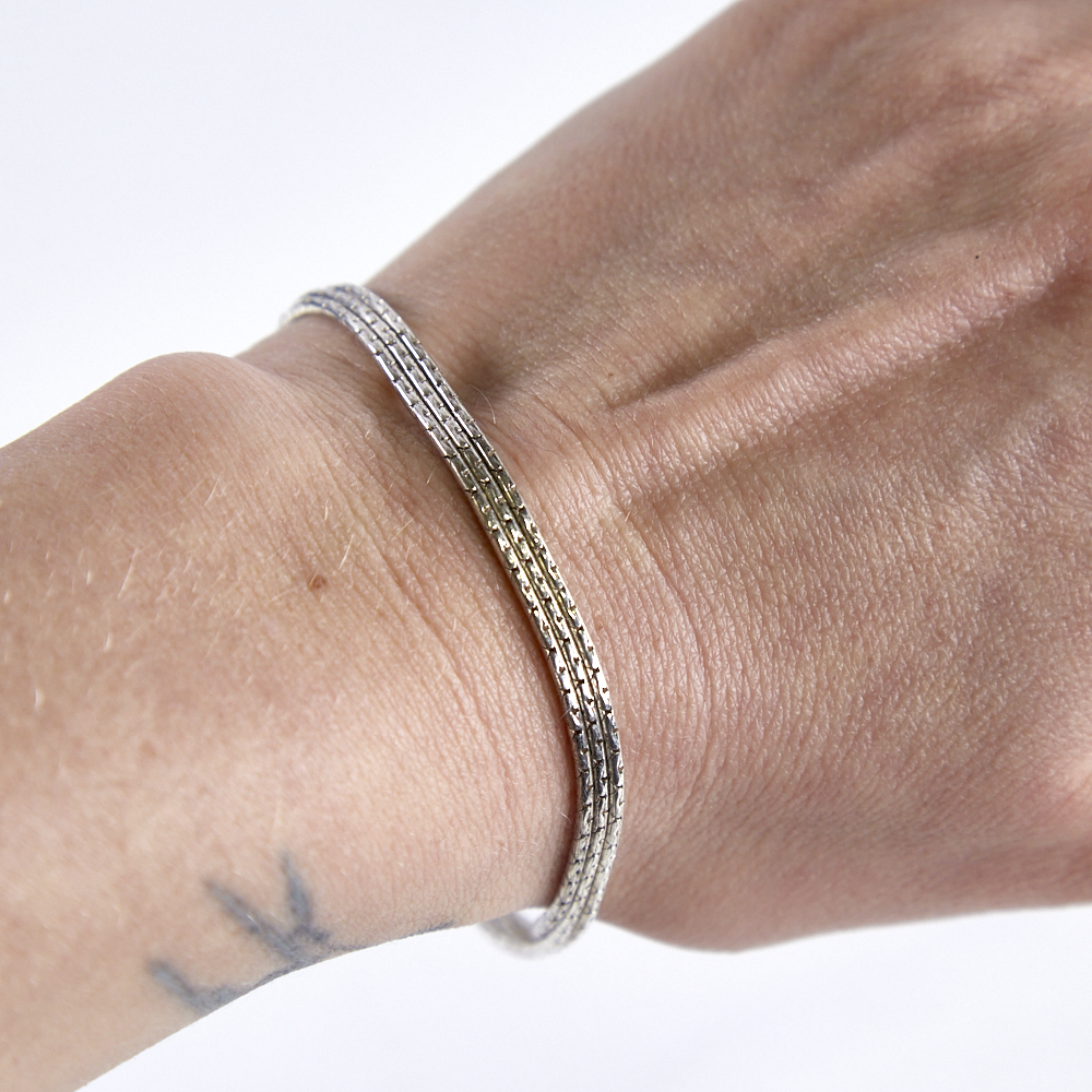 5 Danish silver multi-strand bracelets, all 20cm long, 49.4g total (5) All in very good original - Image 4 of 4