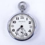 JAEGER LECOULTRE - a Second World War Period nickel-cased Military issue RAF Observer's open-face