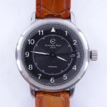 CHRISTOPHER WARD - a stainless steel C5 Malvern Aviator automatic wristwatch, circa 2007, black dial