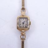 2 lady's Vintage 9ct gold mechanical wristwatches, including Rotary and Avia, both on gold plated