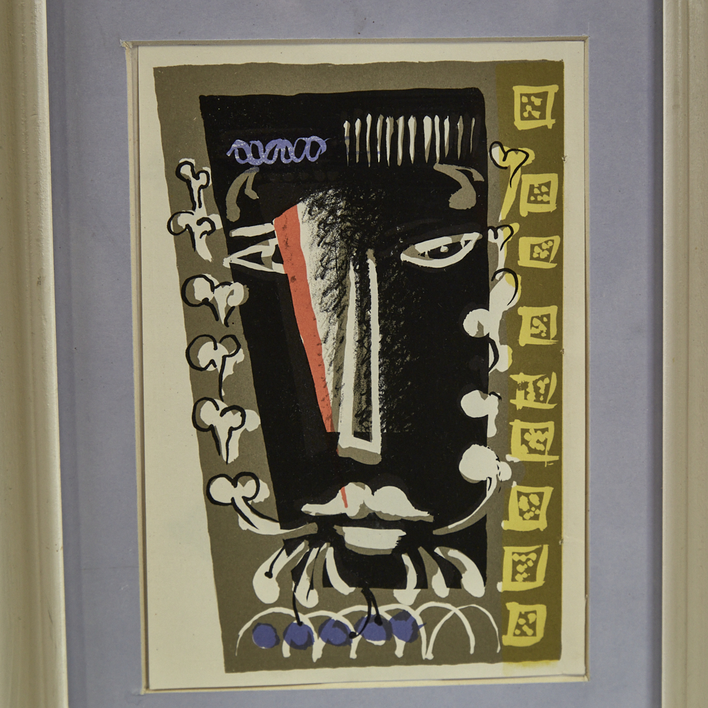 John Piper, 6 lithographs, scenes in Wales, 4.5" x 6.5" each, mounted in 2 frames, and abstract head - Image 2 of 4