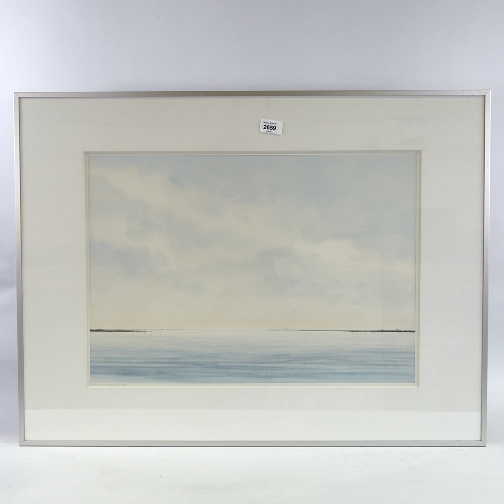 Arnoud Boering (born 1951), coloured etching, shore scene, signed in pencil 2004, image 15.5" x 22", - Image 2 of 8