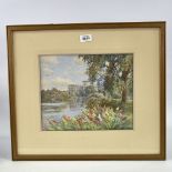 Beatrice Parsons (1870 - 1955), watercolour, the Foreign Office from St James, signed, 9.5" x 12",