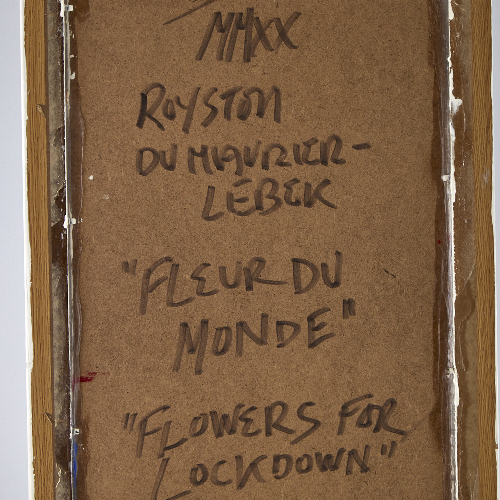 Royston Du Maurier Lebek, acrylic on board, still life, 47" x 12", framed Good condition - Image 7 of 8