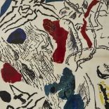 Jean Bazaine (French), lithograph, abstract, 1953, insert for Derrier Le Miroir, image 22" x 29",