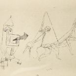 Paul Klee, surrealist lithograph, 6" x 8", mounted Good condition