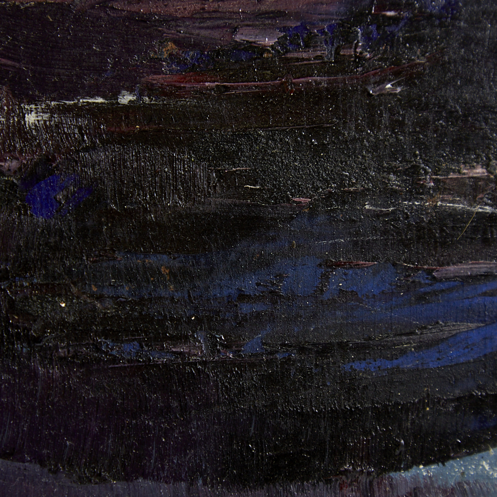 Follower of John Tunnard, oil on board, abstract landscape, bears inscription verso, 8" x 9.5", - Image 3 of 4