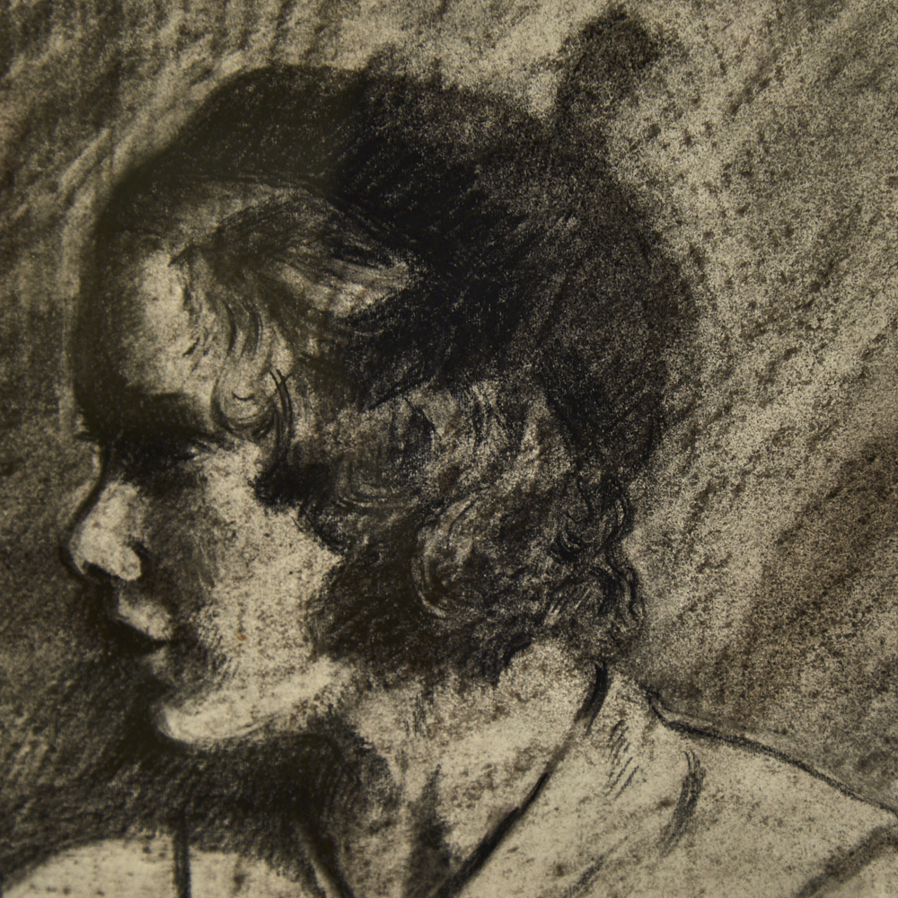 Early 20th century charcoal on paper, portrait of a young woman, unsigned, 14" x 10", framed Good - Image 2 of 4