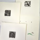 Kathleen Lindsley, 3 miniature wood engravings, signed in pencil, sheet size 5" x 5", unframed (3)