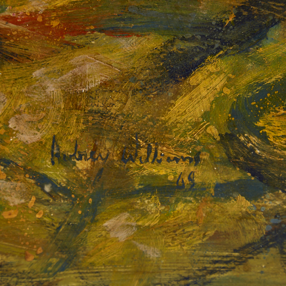 Aubrey Williams, oil on canvas, nightjars, signed and dated '69, 30" x 24", unframed Good condition, - Image 2 of 4