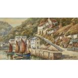 Thomas Victor (born 1894), watercolour, Lynmouth Harbour, signed with pseudonym W Sands, 7" x 12",