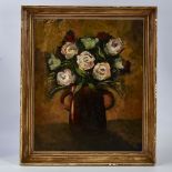 C Decastro?, oil on canvas board, still life, signed and dated 2002, 18" x 15", framed Very good