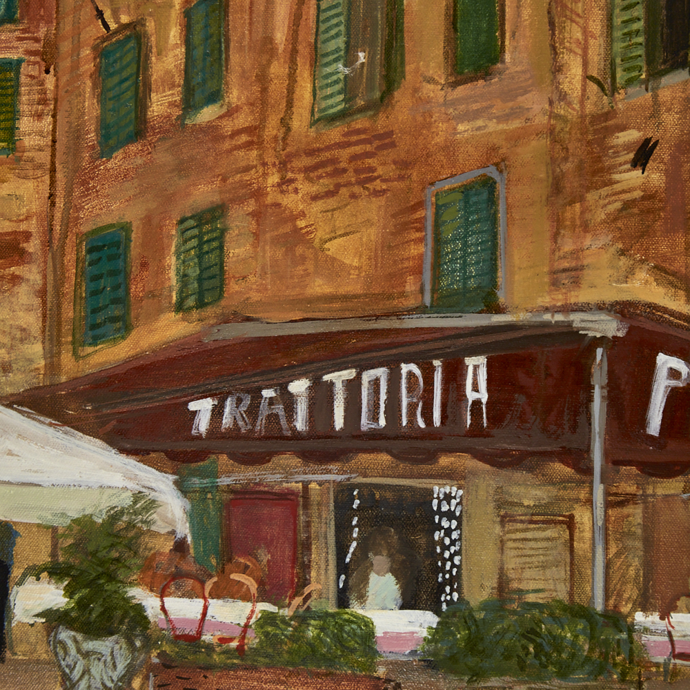 Richard Beer (1828 - 2017), oil on canvas, Piazza Del Campo, Sienna, signed, 30" x 40", framed - Image 5 of 8