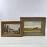 Keith Johnson (1931 - 2019) (Norfolk artist), 2 oils on board, Norfolk scenes, both signed, 7.5" x