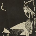 George Cress, etching/aquatint, surrealist study, signed in pencil 1959, plate size 11.5" x 9.5",