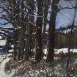 Richard Thorn (b.1952) pastel "A December Fall", 8" x 10.5", framed Excellent condition, Gallery