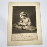 John Faber II (1684 - 1756) after William Hoare, mezzotint, portrait of Miss Hoare daughter of