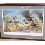 Terence Cuneo, Limited Edition print, D-Day, signed in pencil, image 49cm x 83cm, framed