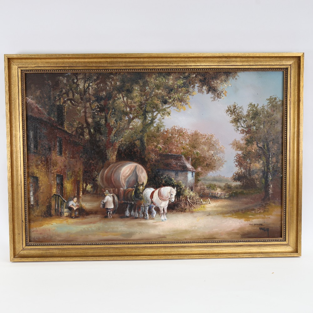Wheeler, oil on canvas, the refusal, 20" x 30", framed