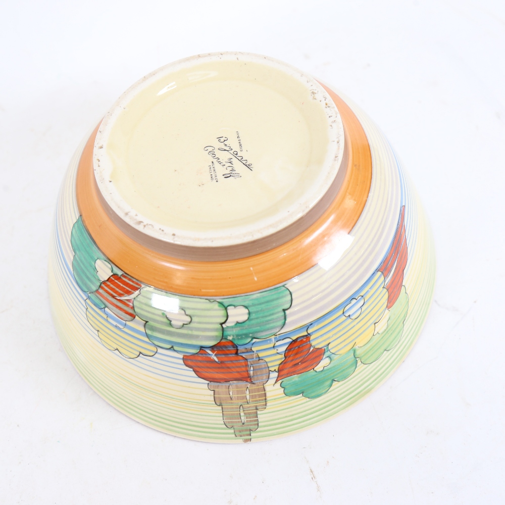 A Clarice Cliff Bizarre Green Capri pattern fruit bowl, diameter 21cm - Image 2 of 2