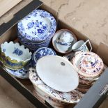 Victorian Coalport and Spode dinnerware, Oriental tea bowls, ginger jar etc