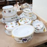 Assorted Royal Worcester Evesham pattern dinnerware, including covered serving dishes, souffle dish,