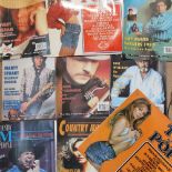 A selection of Country Music People magazines, Top of the Pops LPs and cigarette cards