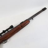 A Wembley Eclipse .22 calibre air rifle, with Gamo 4x28 telescopic scope, serial no. 818297, overall