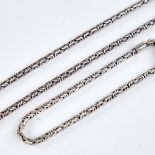 JENS JOHS AAGAARD - a Danish sterling silver birdcage link bracelet, length 21cm, and a matching