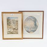 19th century watercolour, waterfall at Cauldron Snout, circa 1860, unsigned, 28cm x 18cm, and 19th