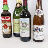 Various wine and Champagne, including Harrods Premier Cru, and Sainsbury's Claret (4)
