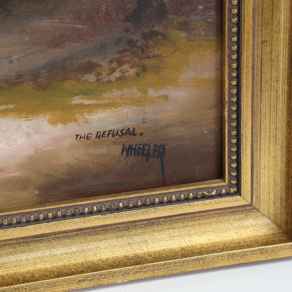 Wheeler, oil on canvas, the refusal, 20" x 30", framed - Image 2 of 2