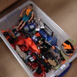 A quantity of various Vintage toys, including Action Man, and vehicles