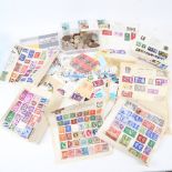 Various postage stamps and coins (boxful)