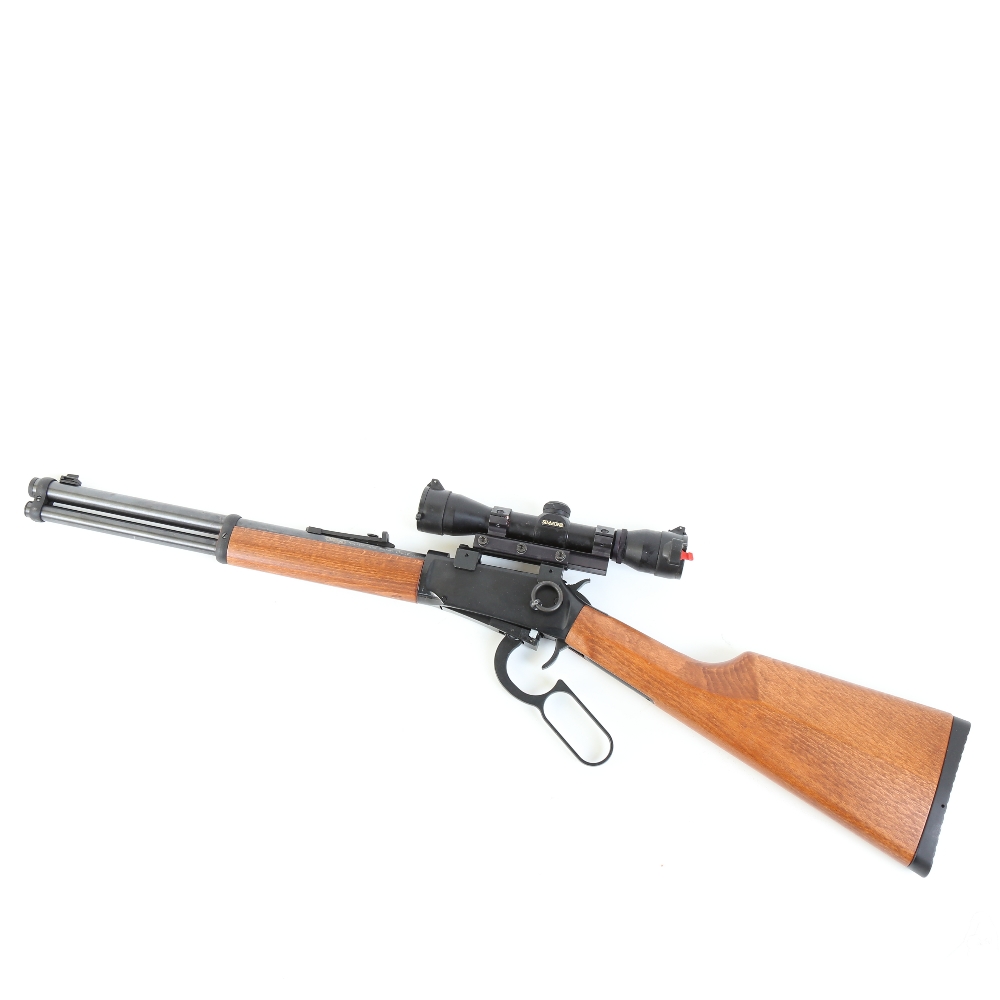 A Walther lever action .177 calibre air rifle, with Butler Creek telescopic scope, serial no.