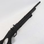 A Hatsan Flash .22 calibre air rifle, with QE shroud barrel for shot suppression, overall length