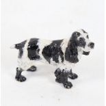 A miniature cold painted bronze Spaniel dog figure, length 8cm, height 5.5cm
