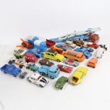 A selection of Corgi toy cars, including Batboat