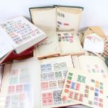 Various world stamps and stamp albums