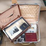 2 suitcases of mid-century ephemera, including Andrew Alexander items, family photographs,