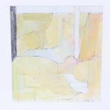 Adrian Heath (1920 - 1992), mixed media on paper, abstract composition, signed and dated 1964, 9.