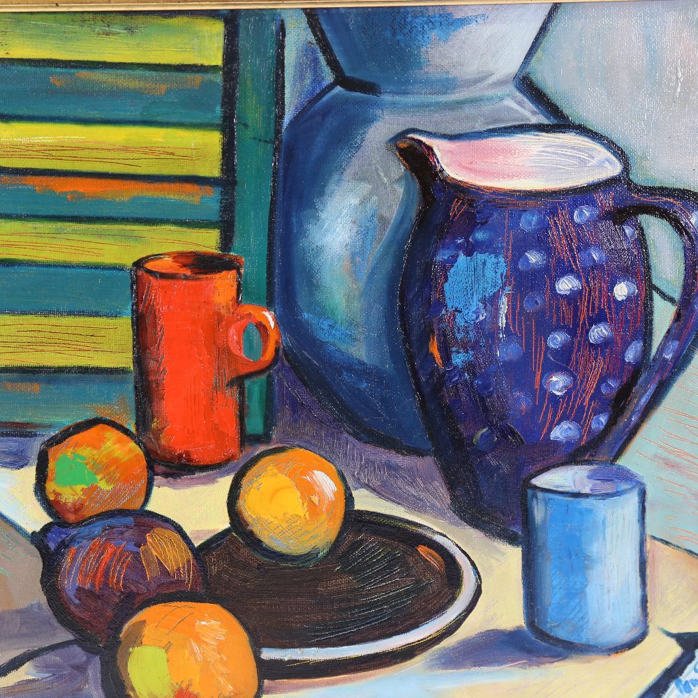 Ian Simpson (1933 - 2011), oil on board, still life, signed and dated, 13.5" x 17.5", framed Good - Image 2 of 4
