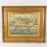 Michael Darling, oil on board, harbour scene, signed with monogram, dated 1964, 11.5" x 15",