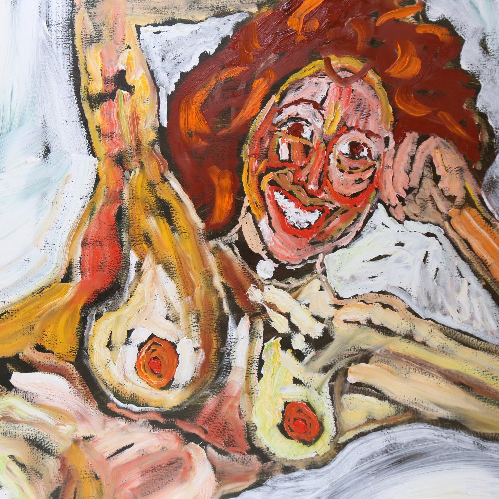 John Bratby RA (1926 - 1992), oil on canvas, reclining nude, signed and dated '91, 36" x 48" Very - Image 2 of 4